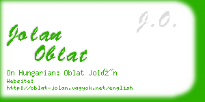 jolan oblat business card